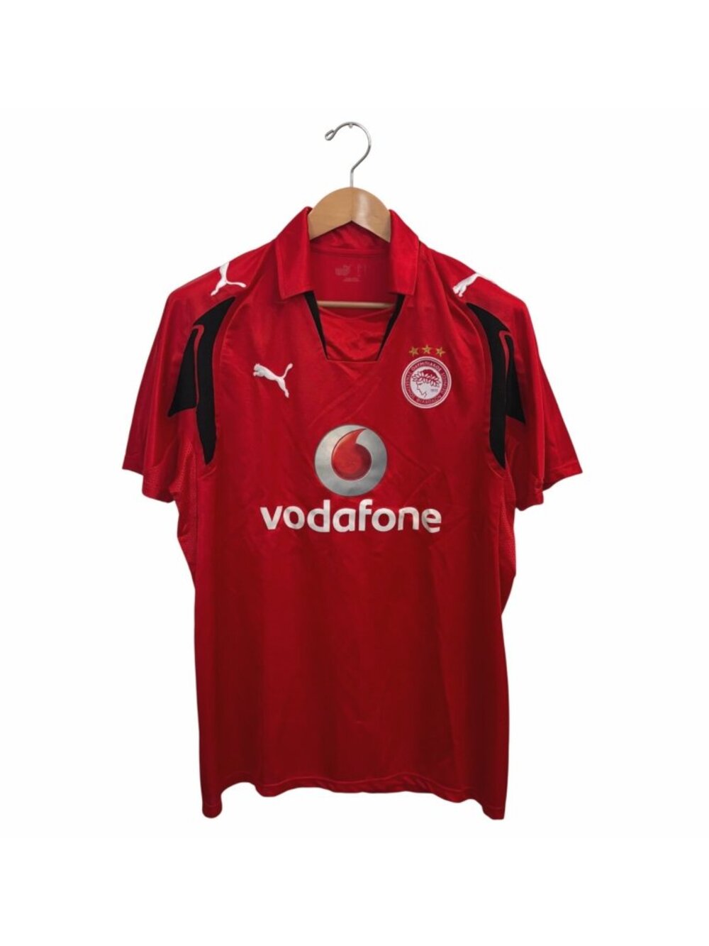Vintage Puma Olympiacos FC Soccer Futbol Jersey L Djordjevic 07-08 v Real Madrid